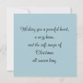 Kerstengel met lam in de wintervrede kaart (Achterkant)