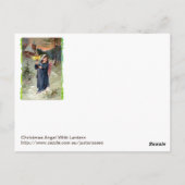 Kerstengel met lantaarn briefkaart (Achterkant)
