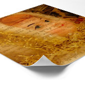 Kerstengel Met Textuur Poster (Hoek)