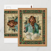 Kerstengel met Violin Briefkaart (Voorkant / Achterkant)