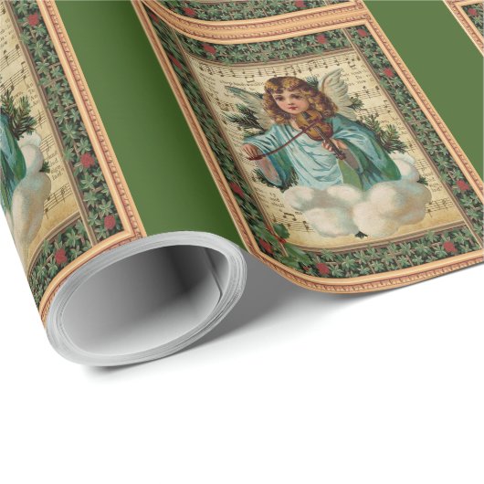 Kerstengel met Violin Cadeaupapier (Rol Hoek)