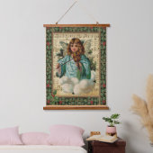 Kerstengel met Violin Hangend Wandkleed (Slaapkamer)