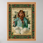 Kerstengel met Violin Poster (Voorkant)