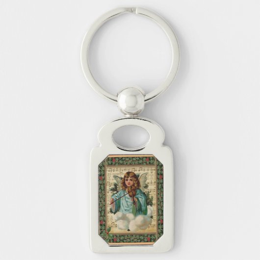 Kerstengel met Violin Sleutelhanger (Voorkant)