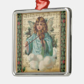 Kerstengel met viool metalen ornament (Links)