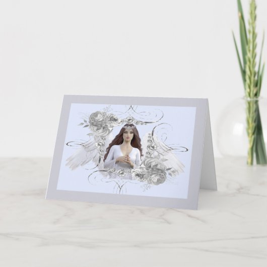 Kerstengel met Wings en Framing Feestdagen Kaart (Voorkant)