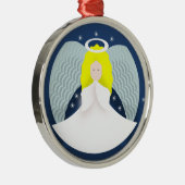 Kerstengel met Wings Metalen Ornament (Rechts)