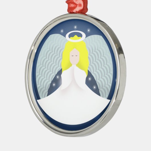 Kerstengel met Wings Metalen Ornament (Links)