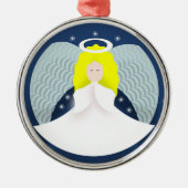 Kerstengel met Wings Metalen Ornament (Voorkant)