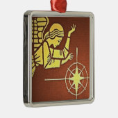 kerstengel metalen ornament (Rechts)