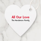 Kerstengel moderne strepen rood wit goud bedankjes labels (Achterkant)