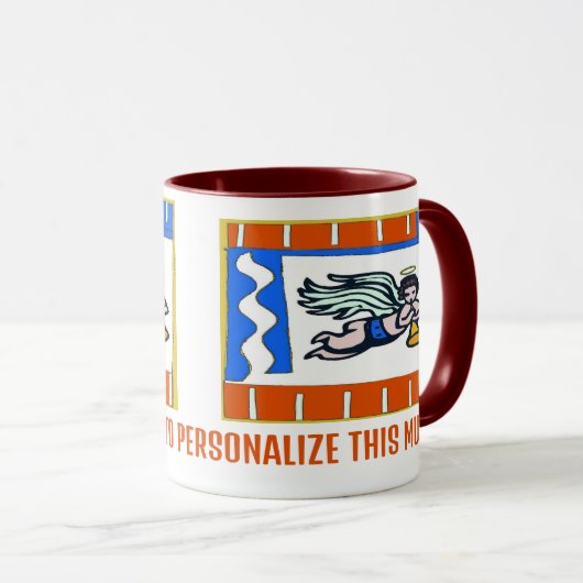 kerstengel mok (Voorkant rechts)