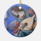 Kerstengel muzikant Melozzo da Forli Vaticaan Keramisch Ornament (Voorkant)