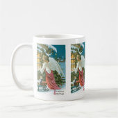 Kerstengel op het raam koffiemok (Links)