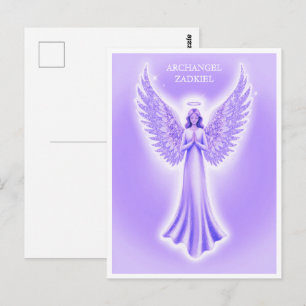 kerstengel Paarse, Lila en witte Briefkaart