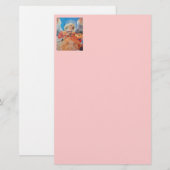KERSTENGEL Pink Muziekmakend Briefpapier (Voorkant / Achterkant)
