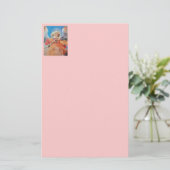 KERSTENGEL Pink Muziekmakend Briefpapier (Staand voorkant)