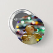 kerstengel ronde button 5,7 cm (Voorkant /achterkant)