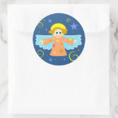 kerstengel ronde sticker (Tas)