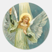 kerstengel ronde sticker (Voorkant)