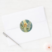 kerstengel ronde sticker (Envelop)