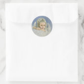 kerstengel ronde sticker (Tas)