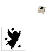 kerstengel rubberstempel (Gestempeld)