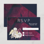 kerstengel Shepherd met Lambs RSVP (Voorkant / Achterkant)