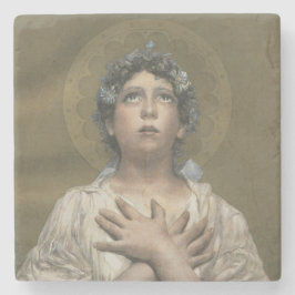 kerstengel stenen onderzetter