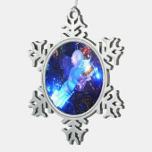 kerstengel tin sneeuwvlok ornament (Rechts)