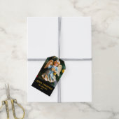 Kerstengel uit de oude doos cadeaulabel (Met Touw)