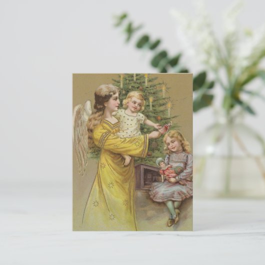 kerstengel | vakantie briefkaart (Staand voorkant)