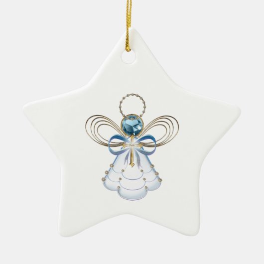 Kerstengel van het geloof keramisch ornament (Voorkant)