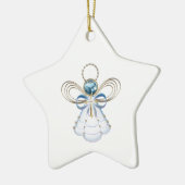 Kerstengel van het geloof keramisch ornament (Links)