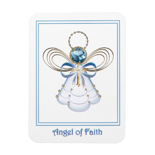 Kerstengel van het geloof magneet (Verticaal)