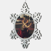 kerstengel Verzegelde versiering Tin Sneeuwvlok Ornament (Rechts)