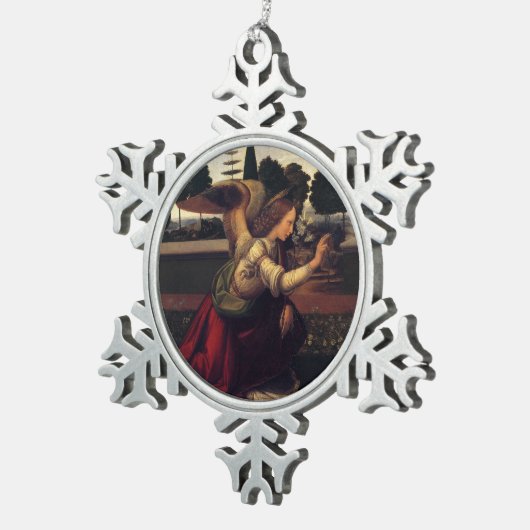 kerstengel Verzegelde versiering Tin Sneeuwvlok Ornament (Rechts)