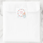 Kerstengel voor christenen vierkante sticker (Tas)