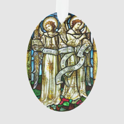 Kerstengel Vrede op Aarde Kerstversiering Ornament (achterkant)