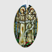 Kerstengel Vrede op Aarde Kerstversiering Ornament (voorkant)