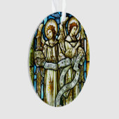 Kerstengel Vrede op Aarde Kerstversiering Ornament (voorkant)