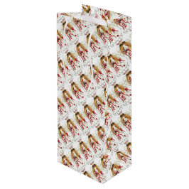 kerstengel wijn cadeautas