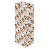 kerstengel wijn cadeautas (Voorkant Gekanteld)