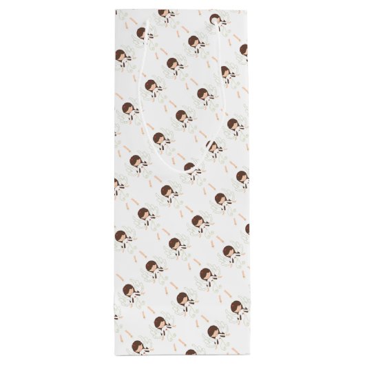 kerstengel wijn cadeautas (Achterkant)