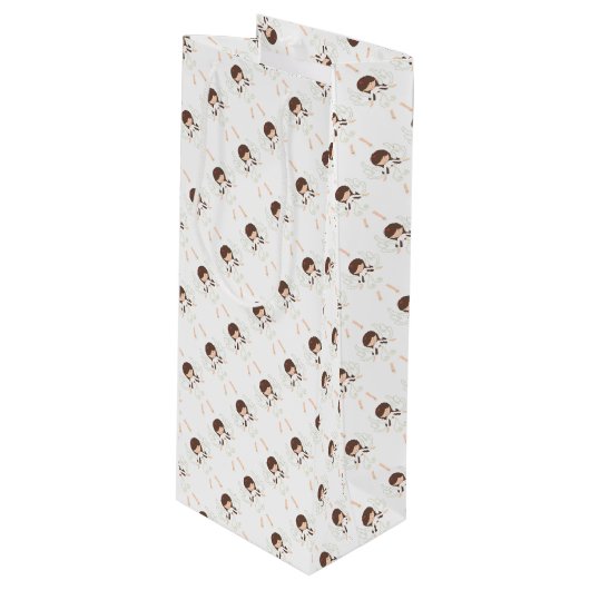 kerstengel wijn cadeautas (Voorkant Gekanteld)