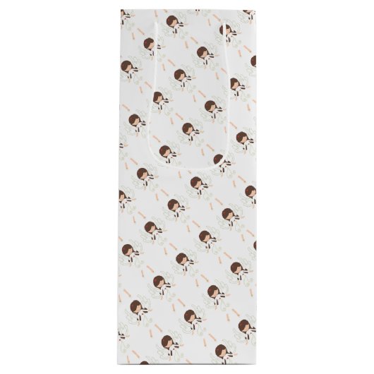 kerstengel wijn cadeautas (Voorkant)