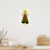 Kerstengelbelposter Poster (Keuken)