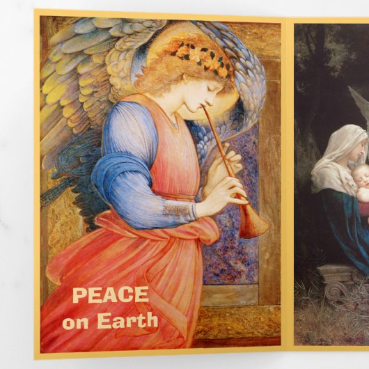 Kerstengelen aankondiging (Binnenzijde eerst)