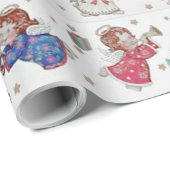 Kerstengelen Cadeaupapier (Rol Hoek)