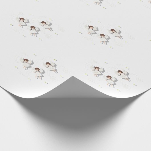 kerstengelen cadeaupapier (Hoek)